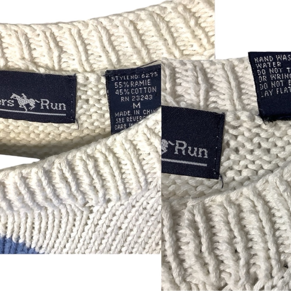 🛍️3/$25 BUNDLE Vintage Embroidered Knit Hunters Run Sweater Women’s Medium - Picture 3 of 15